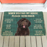 Dog Doormat 3D Please Remember Chocolate Labradoodles House Rule Custom Doormat