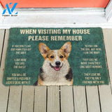 Dog Doormat 3D Please Remember Corgi Dog's House Rules Doormat