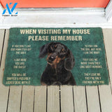 Dog Doormat 3D Please Remember Dachshunds Dog's House Rules Doormat