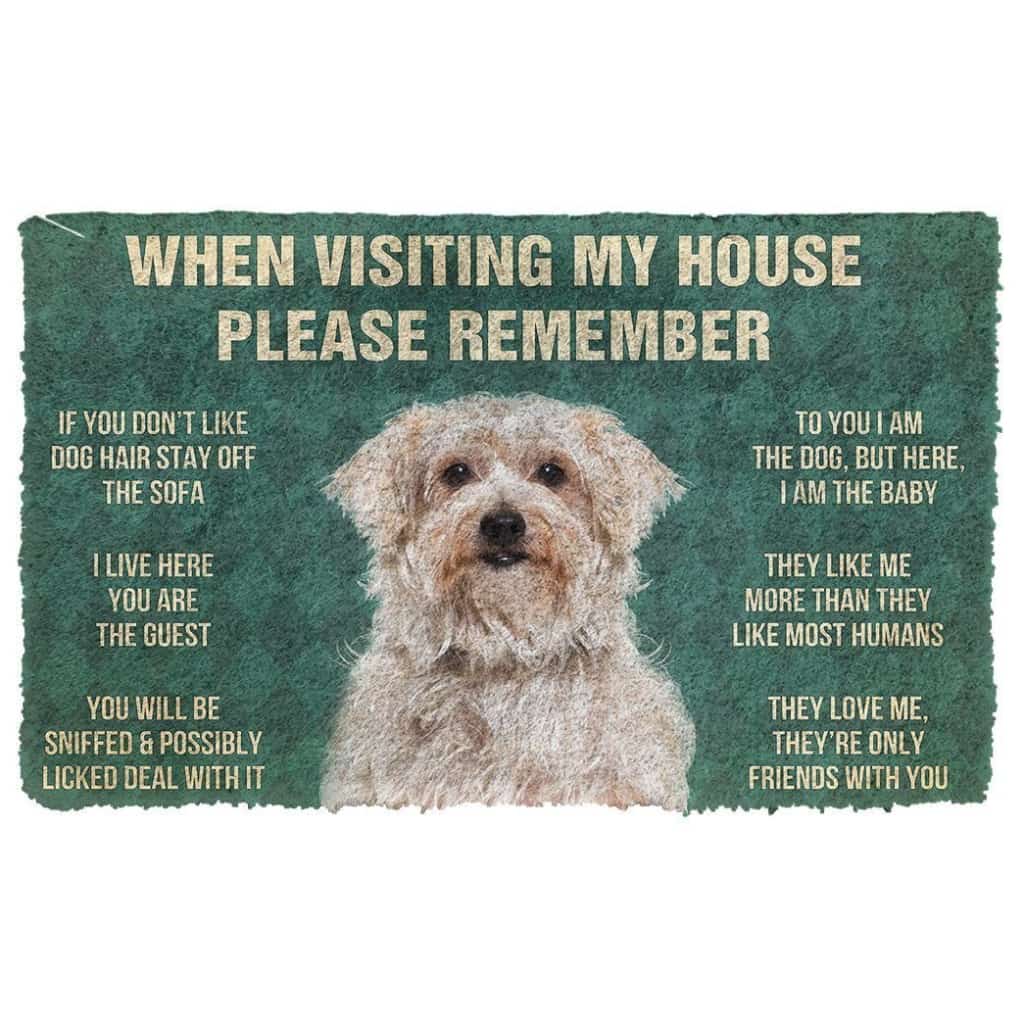 Dog Doormat 3D Please Remember Dandie Dinmont Terrier Dogs House Rules Doormat