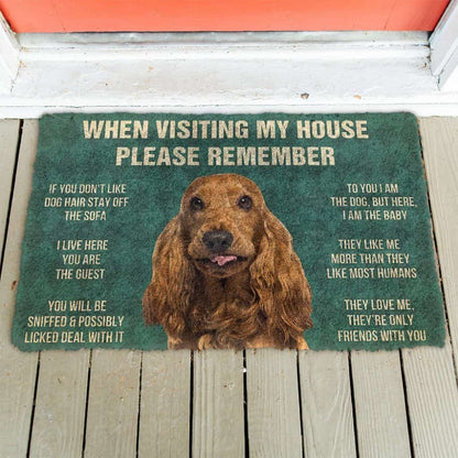 Dog Doormat 3D Please Remember English Cocker Spaniel Dogs House Rules Doormat