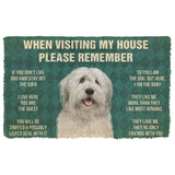Dog Doormat 3D Please Remember English Sheepdog House Rules Custom Doormat