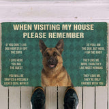 Dog Doormat 3D Please Remember German Shepherd Dog's House Rules Doormat