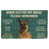 Dog Doormat 3D Please Remember German Shepherd Dog's House Rules Doormat
