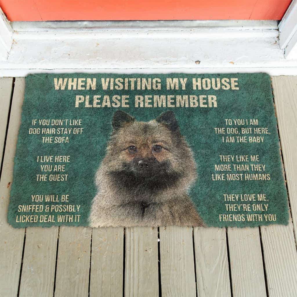 Dog Doormat 3D Please Remember German Spitz Dogs House Rules Doormat