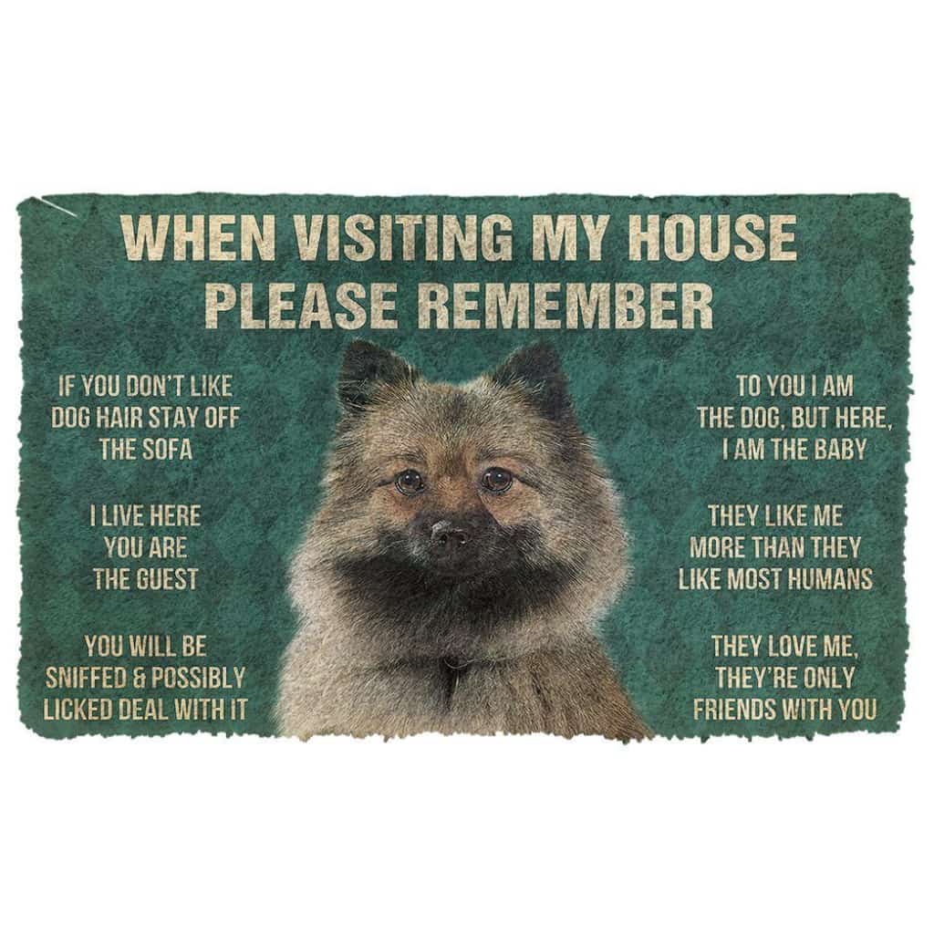 Dog Doormat 3D Please Remember German Spitz Dogs House Rules Doormat