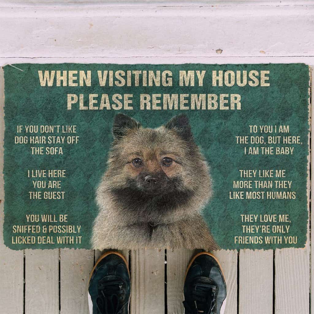 Dog Doormat 3D Please Remember German Spitz Dogs House Rules Doormat