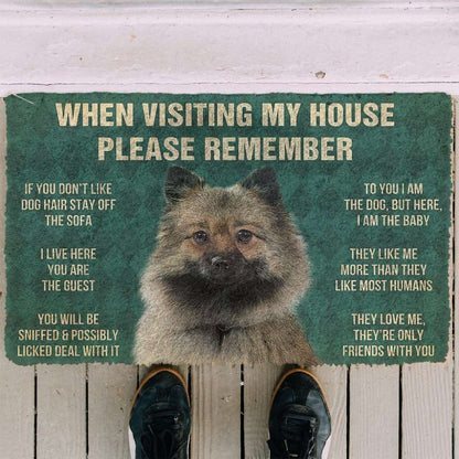 Dog Doormat 3D Please Remember German Spitz Dogs House Rules Doormat