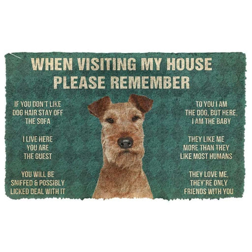 Dog Doormat 3D Please Remember Irish Terrier Dogs House Rules Doormat