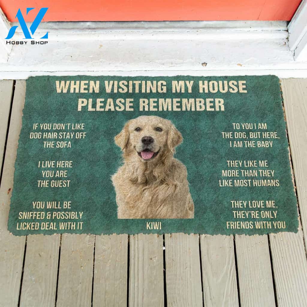 Dog Doormat 3D Please Remember Kiwi House Rules Doormat