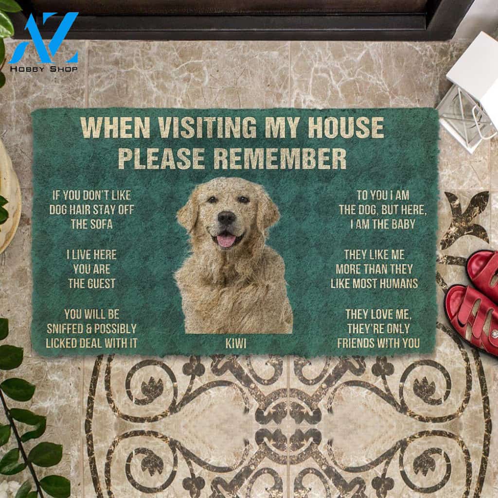 Dog Doormat 3D Please Remember Kiwi House Rules Doormat