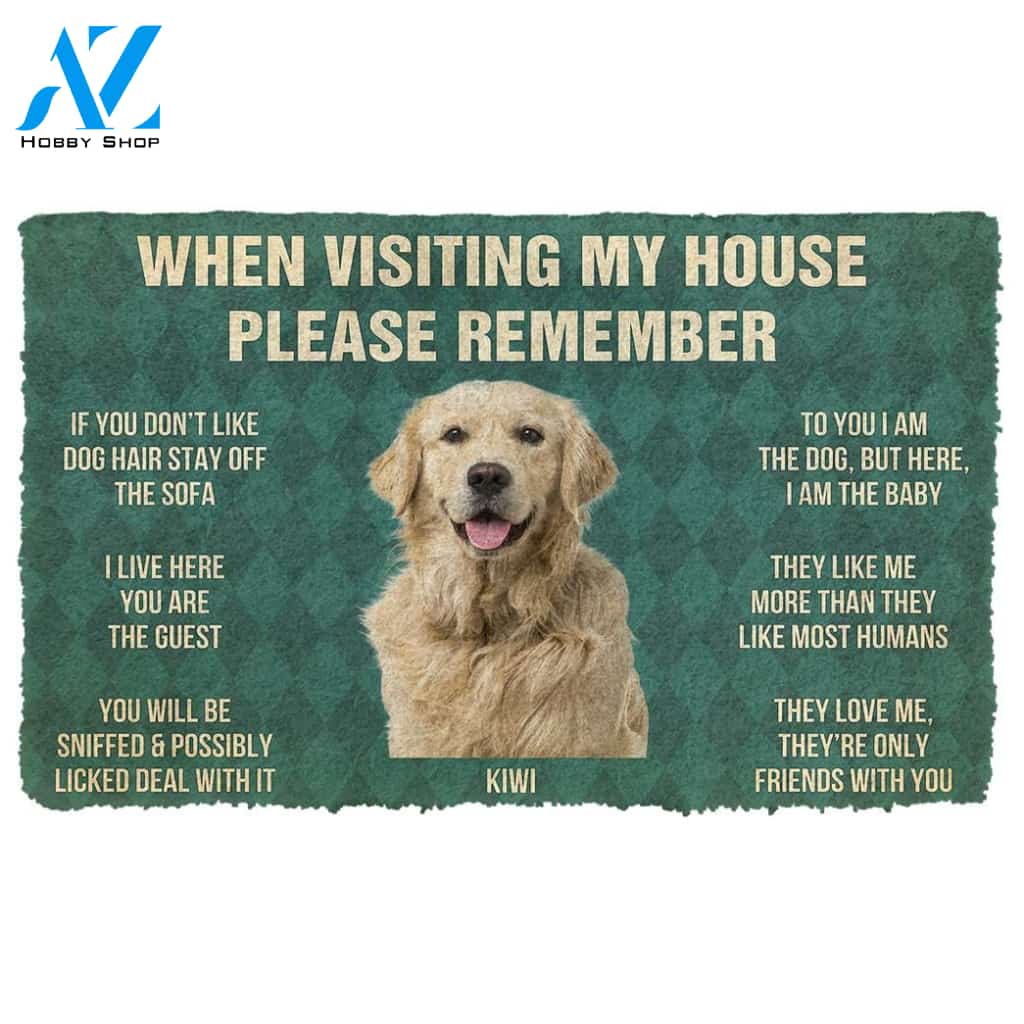 Dog Doormat 3D Please Remember Kiwi House Rules Doormat