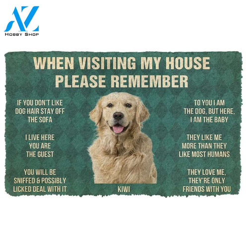 Dog Doormat 3D Please Remember Kiwi House Rules Doormat