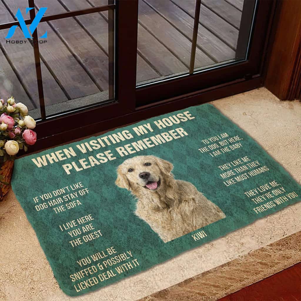 Dog Doormat 3D Please Remember Kiwi House Rules Doormat