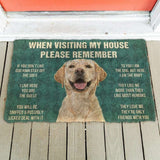 Dog Doormat 3D Please Remember Labrador Retriever Dog's House Rules Doormat