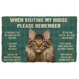 Dog Doormat 3D Please Remember Maine Coon Cat House Rules Doormat