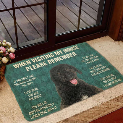 Dog Doormat 3D Please Remember Portuguese Water Dog House Rules Custom Doormat