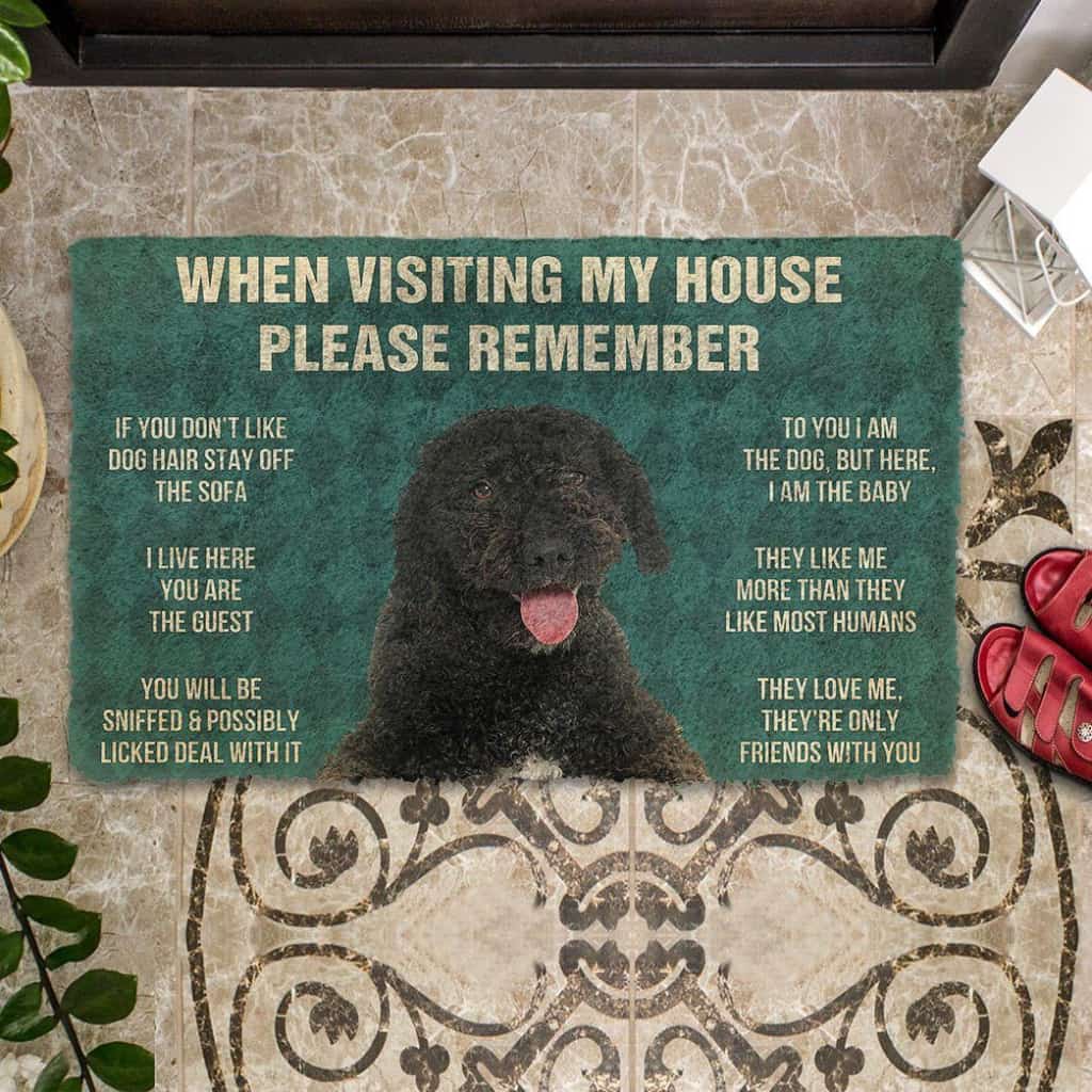 Dog Doormat 3D Please Remember Portuguese Water Dog House Rules Custom Doormat