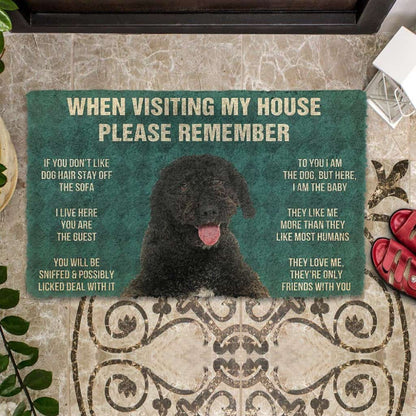 Dog Doormat 3D Please Remember Portuguese Water Dog House Rules Custom Doormat