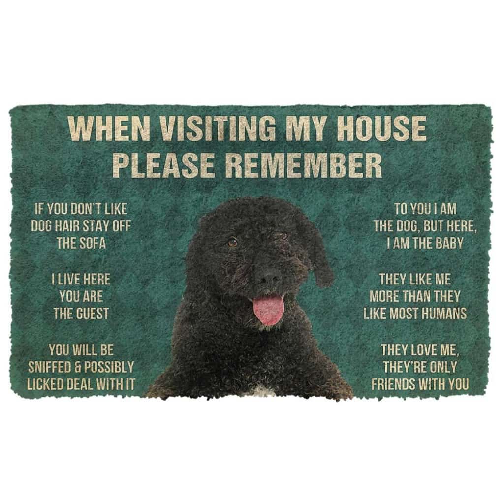 Dog Doormat 3D Please Remember Portuguese Water Dog House Rules Custom Doormat