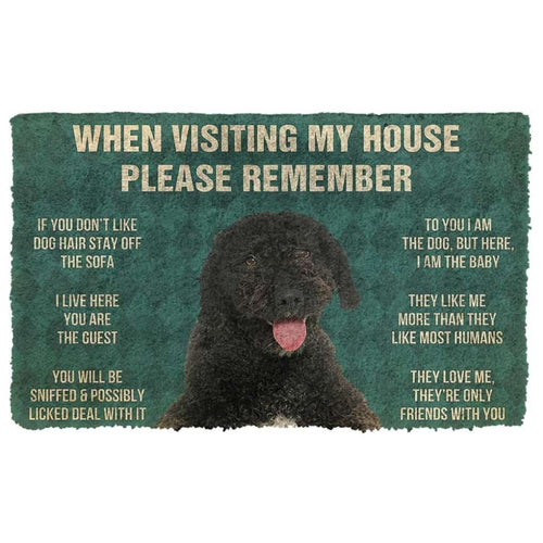 Dog Doormat 3D Please Remember Portuguese Water Dog House Rules Custom Doormat