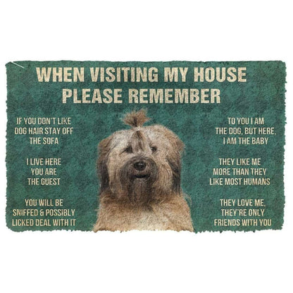 Dog Doormat 3D Please Remember Tibetan Terrier Dogs House Rules Doormat