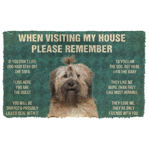Dog Doormat 3D Please Remember Tibetan Terrier Dogs House Rules Doormat