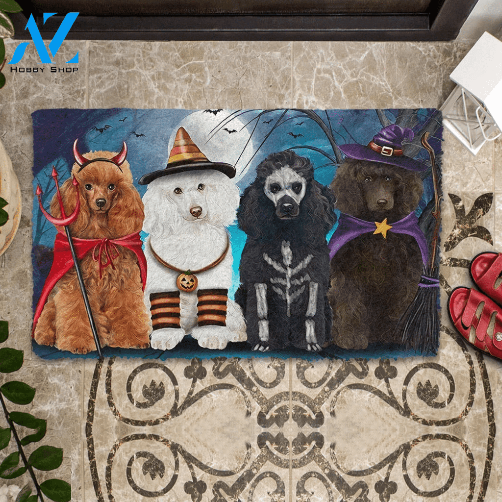 Dog Doormat 3D Poodle Dog Halloween Custom Doormat