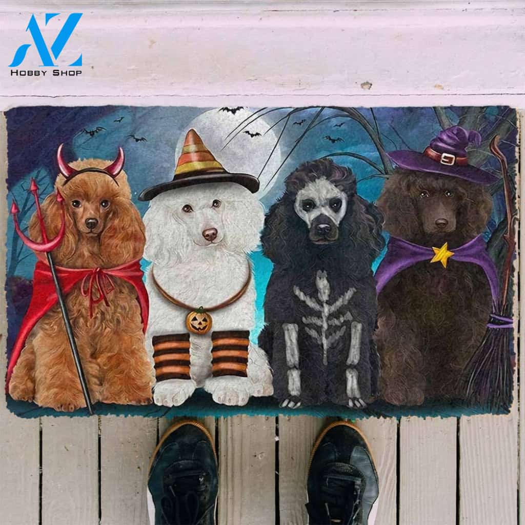 Dog Doormat 3D Poodle Dog Halloween Custom Doormat