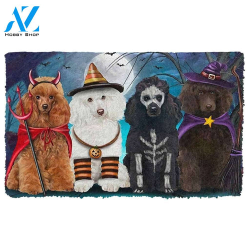 Dog Doormat 3D Poodle Dog Halloween Custom Doormat