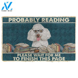 Dog Doormat 3D Poodle Probably Reading Please Wait Custom Doormat