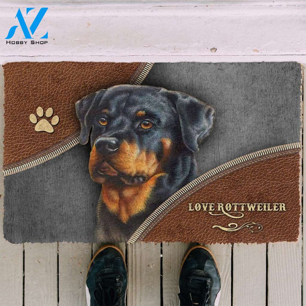 Dog Doormat 3D Rottweiler Doormat