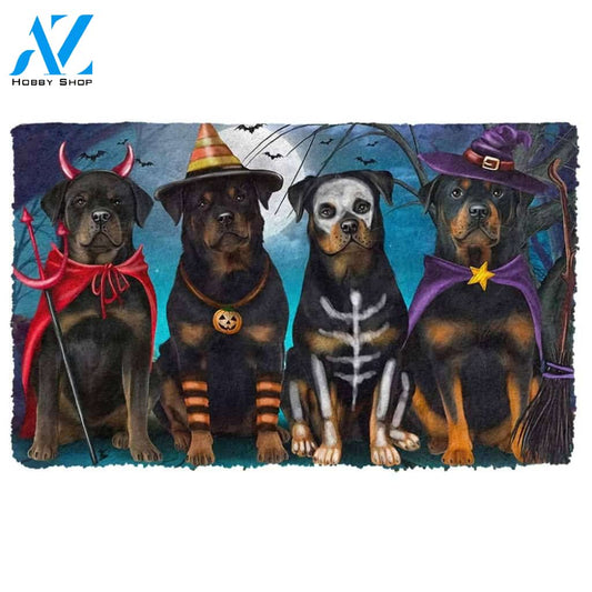 Dog Doormat 3D Rottweiler Halloween Custom Doormat