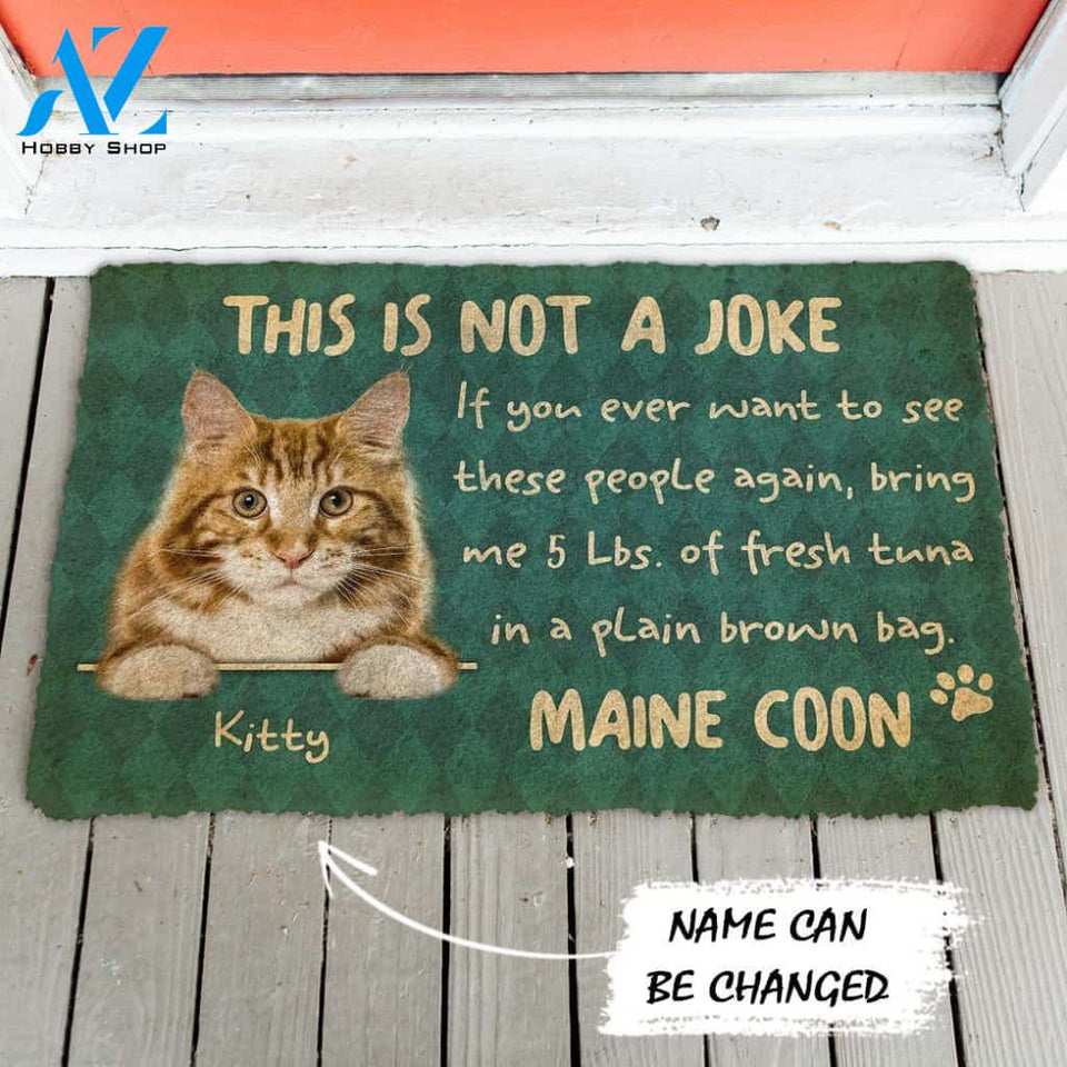 Dog Doormat 3D This Is Not A Jock Maine Coon Custom Doormat