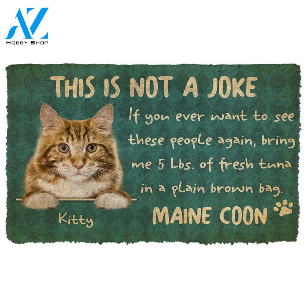Dog Doormat 3D This Is Not A Jock Maine Coon Custom Doormat