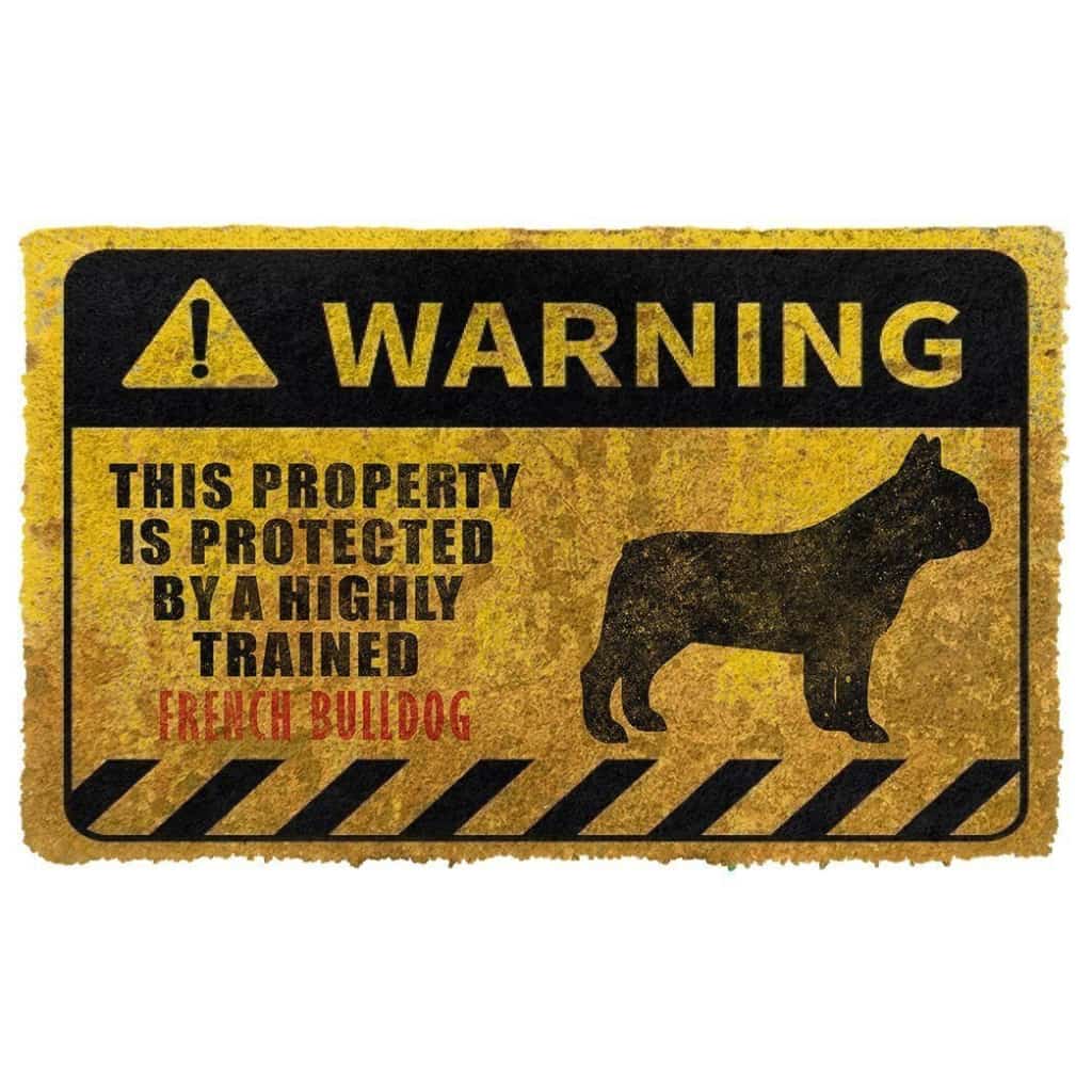 Dog Doormat 3D This Property Is Protected By A Highly Trained French Bulldog Doormat