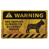 Dog Doormat 3D This Property Is Protected By A Highly Trained French Bulldog Doormat