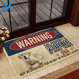 Dog Doormat 3D Warning This Property Protected By Labrador Retriever Custom Doormat