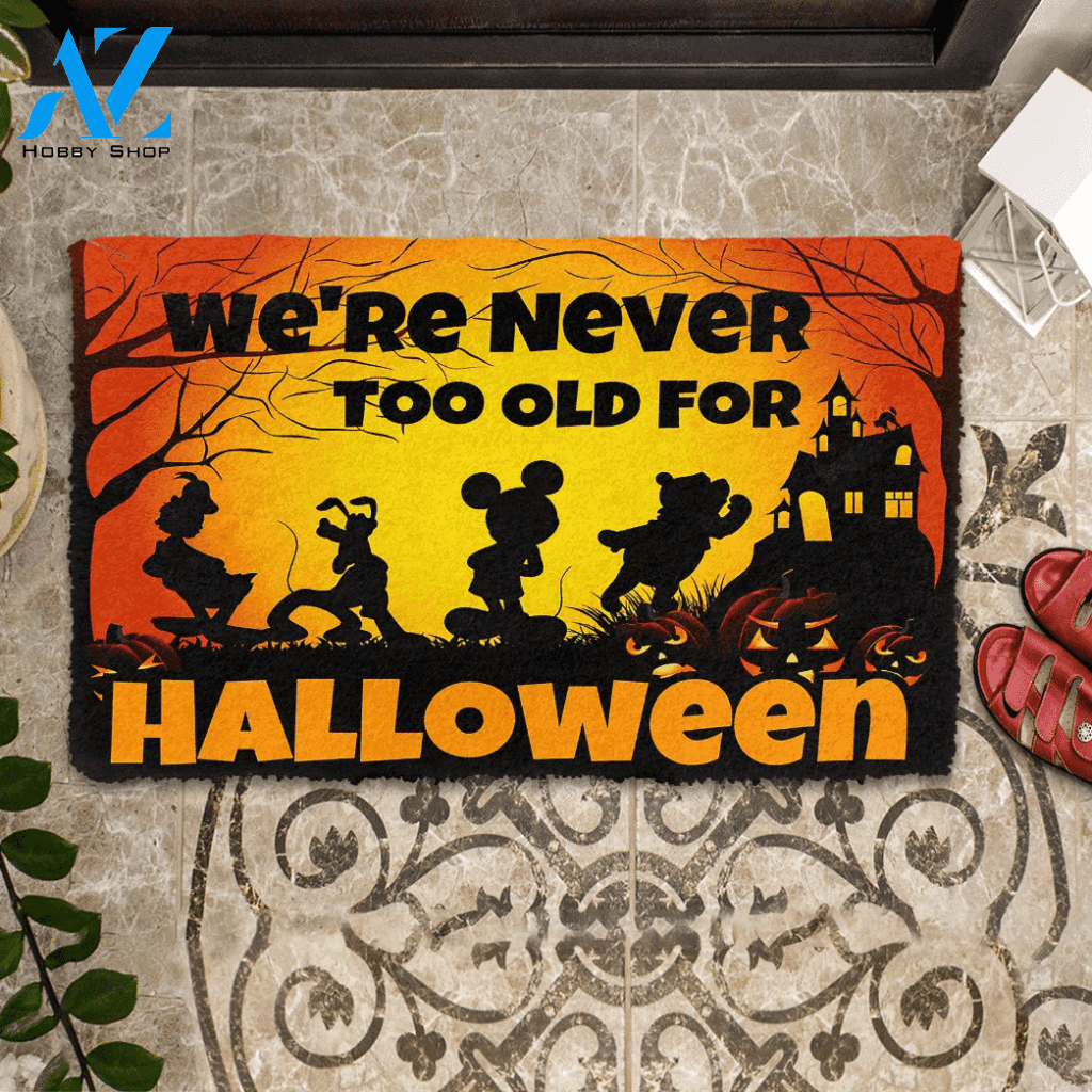 Dog Doormat 3D We Are Never Too Old For Halloween Custom Doormat