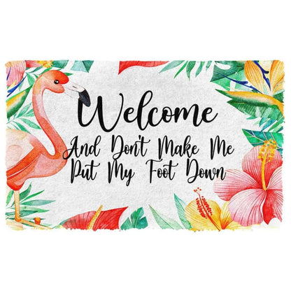 Dog Doormat 3D Welcome And Don't Make Me Put My Foot Down Doormat