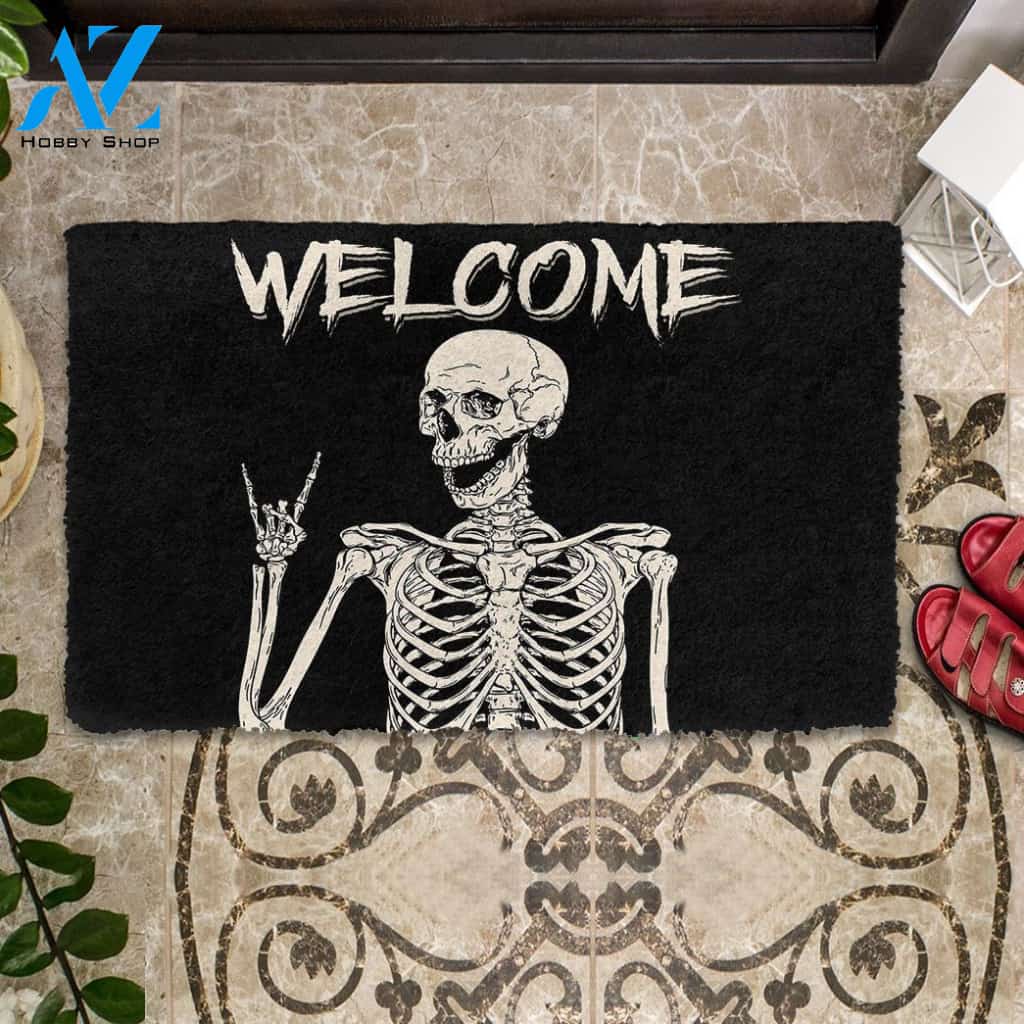 Dog Doormat 3D Welcome Skeleton Doormat