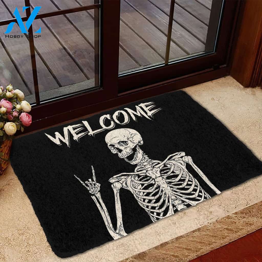 Dog Doormat 3D Welcome Skeleton Doormat