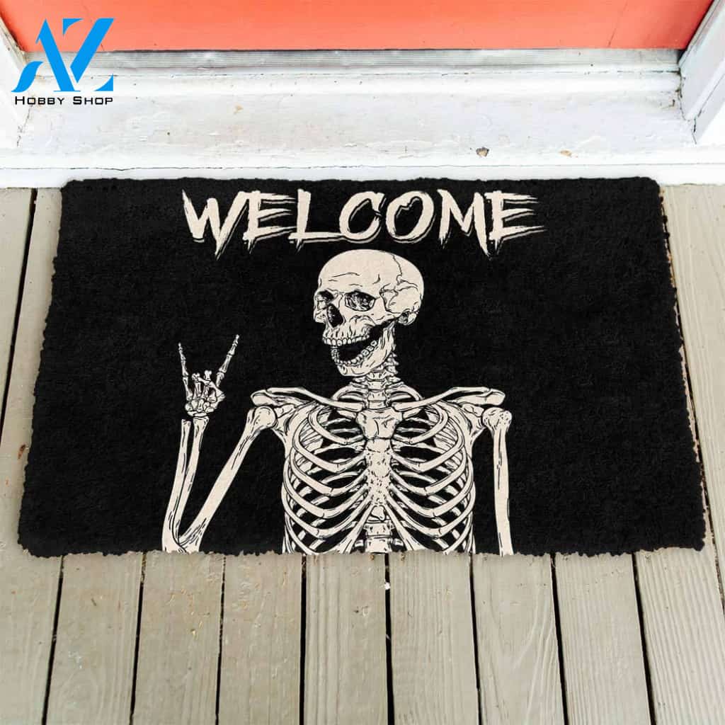 Dog Doormat 3D Welcome Skeleton Doormat