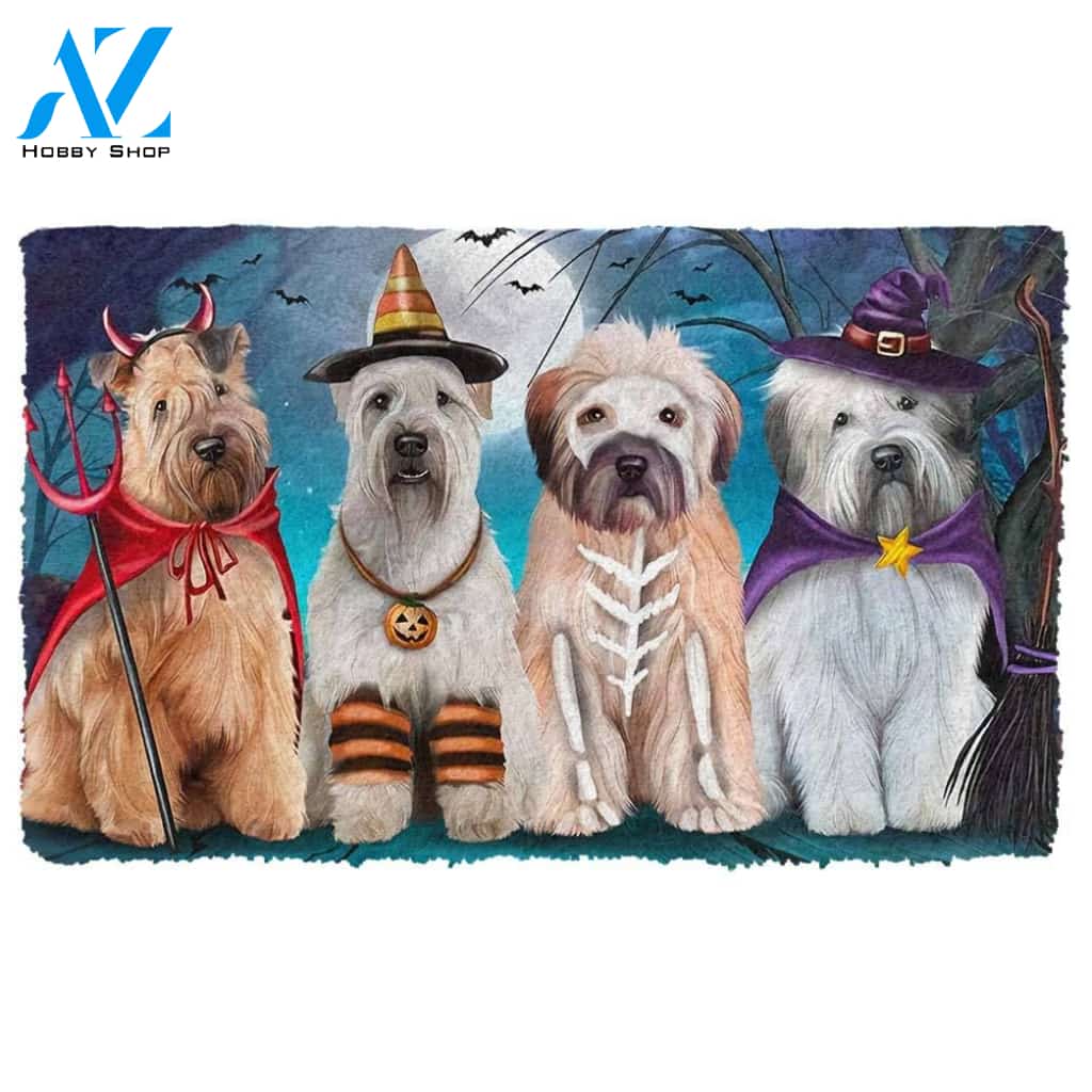 Dog Doormat 3D Wheaten Terriers Dog Halloween Custom Doormat