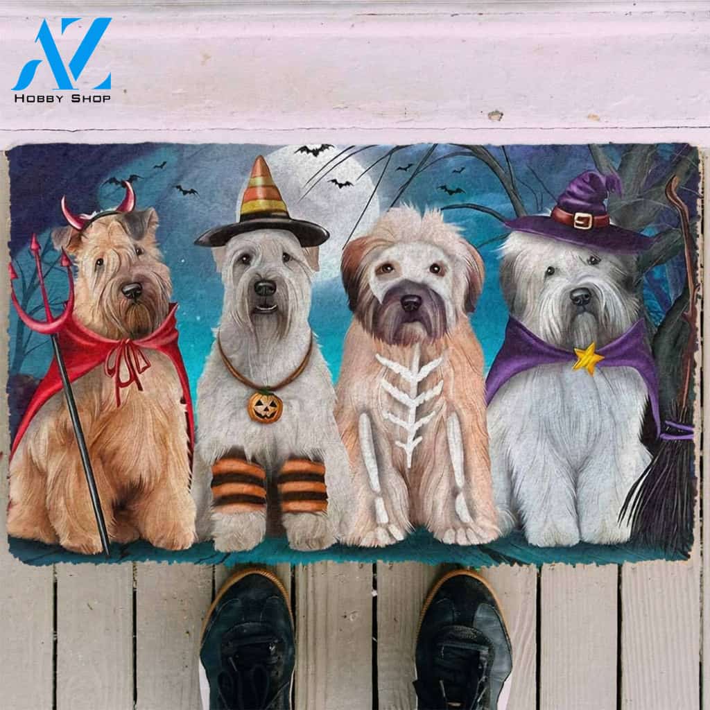Dog Doormat 3D Wheaten Terriers Dog Halloween Custom Doormat