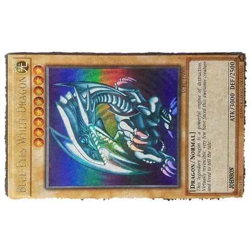 Dog Doormat 3D Yugioh Ultra Rare 1st Edition Blue Eyes White Dragon Card Custom Name Doormat