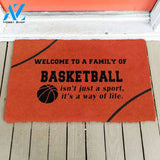 Dog Doormat Basketball Family Doormat