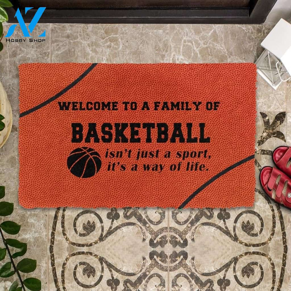Dog Doormat Basketball Family Doormat
