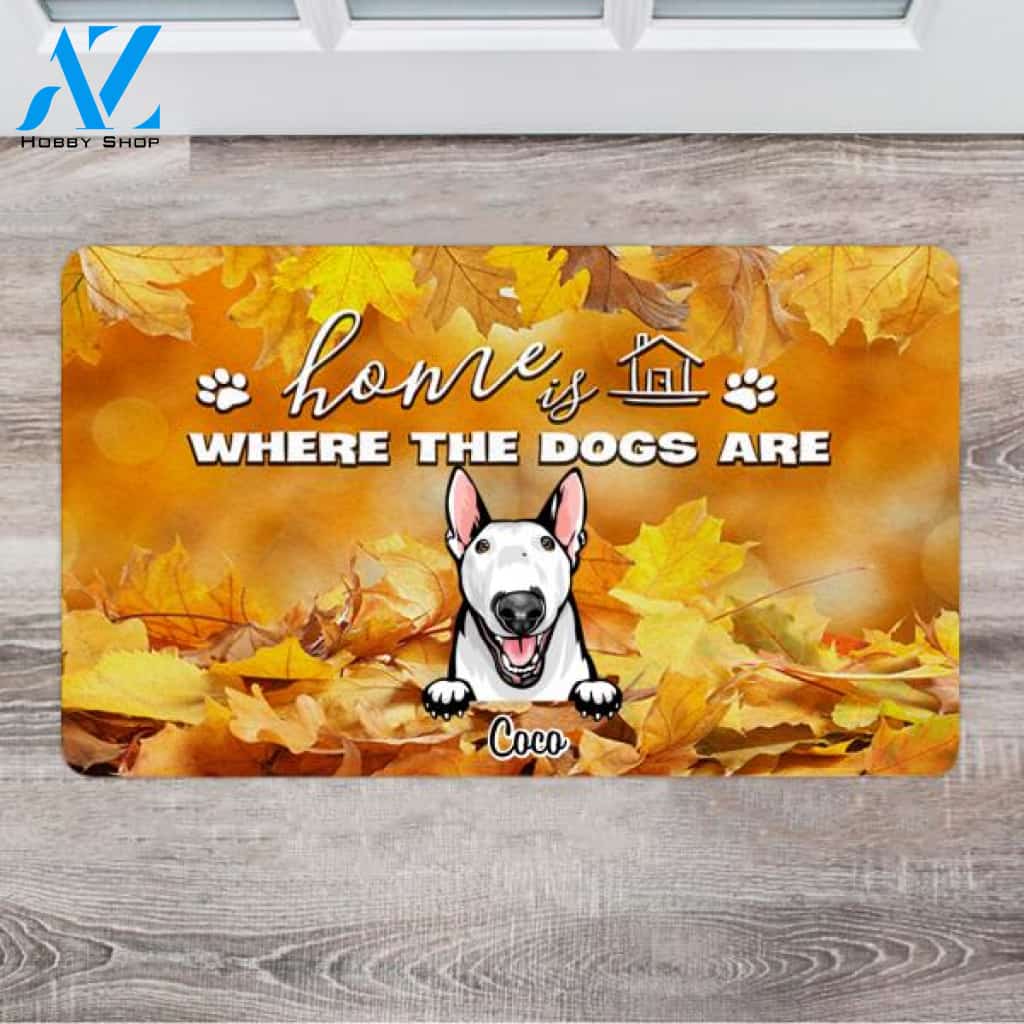 Personalized Dog Doormat - Birthday Gifts For Dog Lovers - Up To 6 Dogs