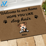 Dog Doormat Customized Hope You Like Dog Hair Personalized Gift | WELCOME MAT | HOUSE WARMING GIFT